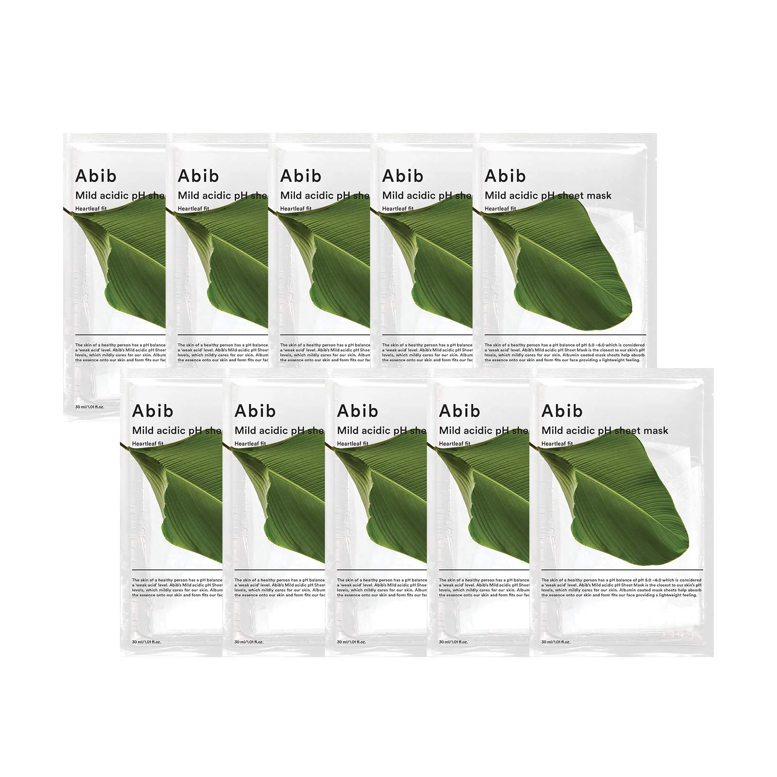 Abib Mild Acidic pH Sheet Mask Heartleaf Fit - Image 3