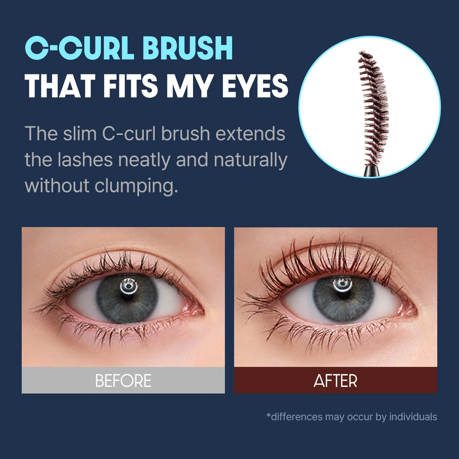 COSNORI Perfect Setting Waterproof Mascara Volume & Curl - Image 3