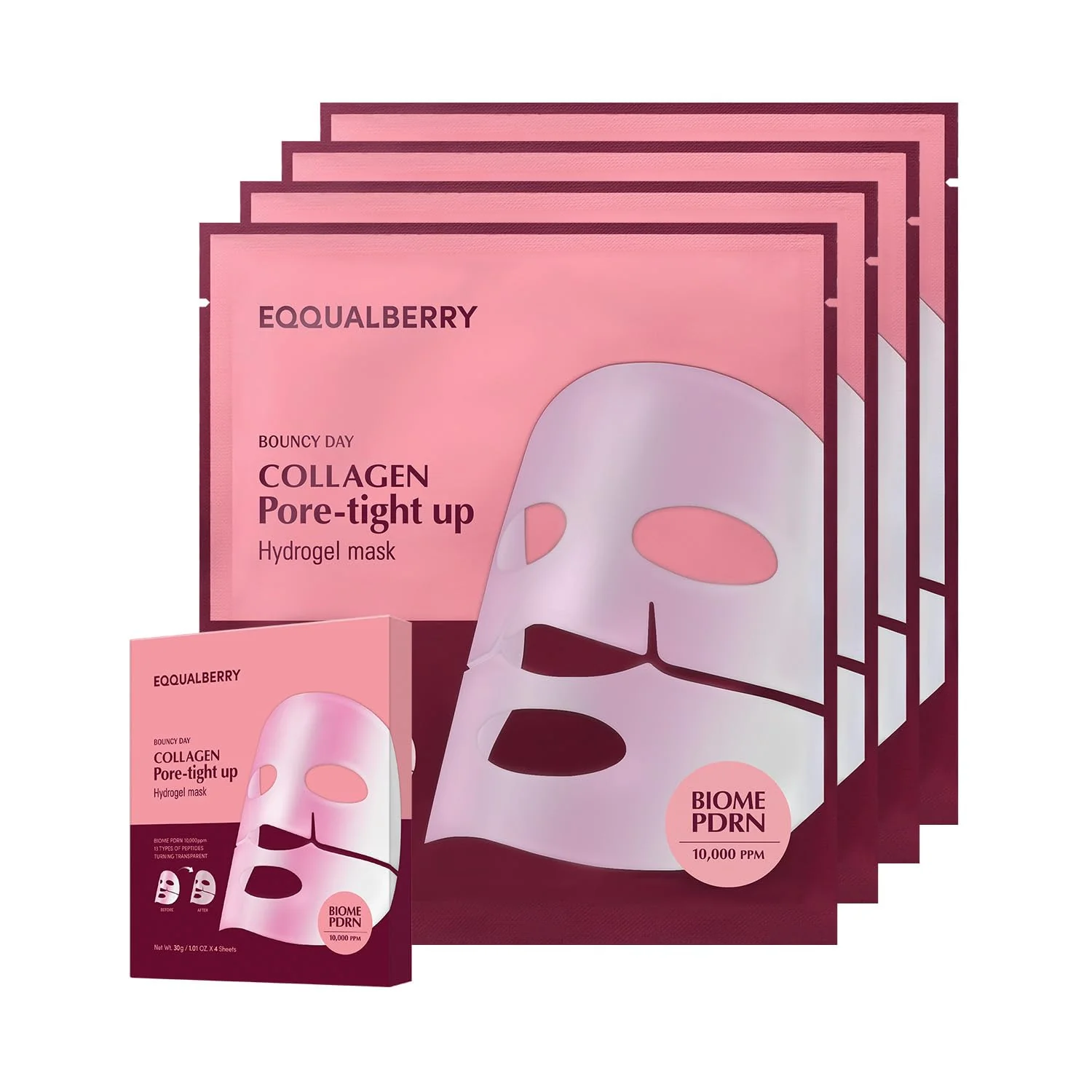 Eqqualberry Collagen Pore Tight Up Hydrogel Mask - Image 6
