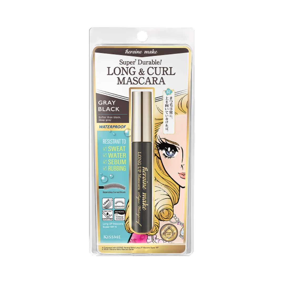 KissMe Heroine Make Long Up Mascara Super Waterproof Gray Black - Image 4