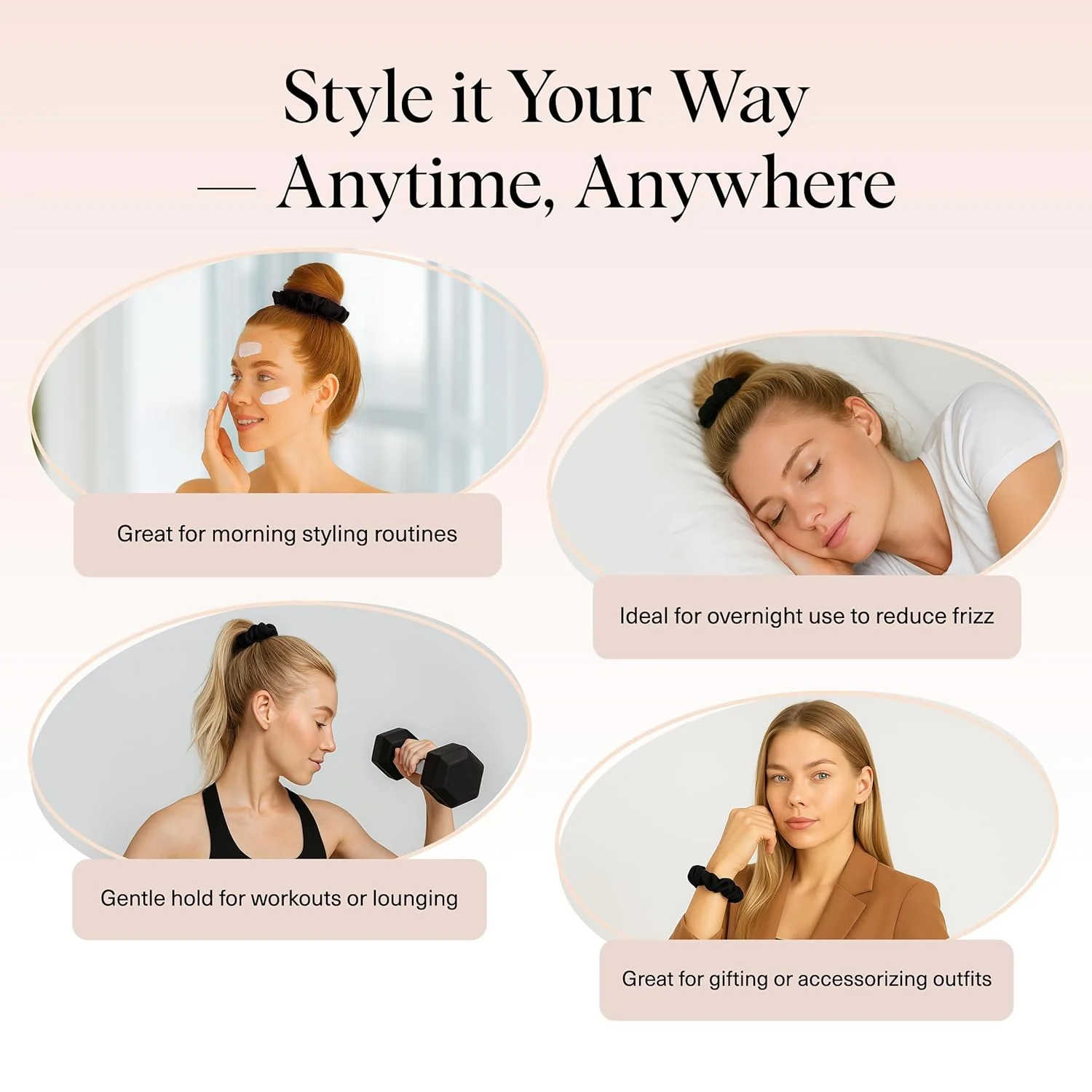 kitsch Satin Sleep Scrunchie - Image 4