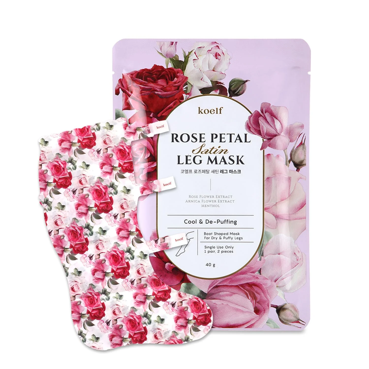 KOELF Rose Petal Satin Leg Mask