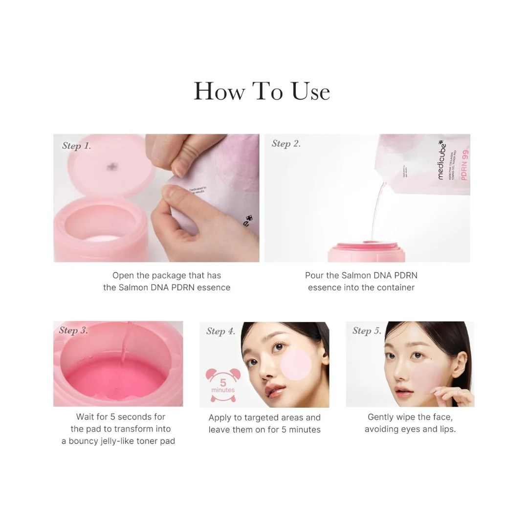 Medicube PDRN Pink Collagen Toning Gel Toner Pad - Image 4