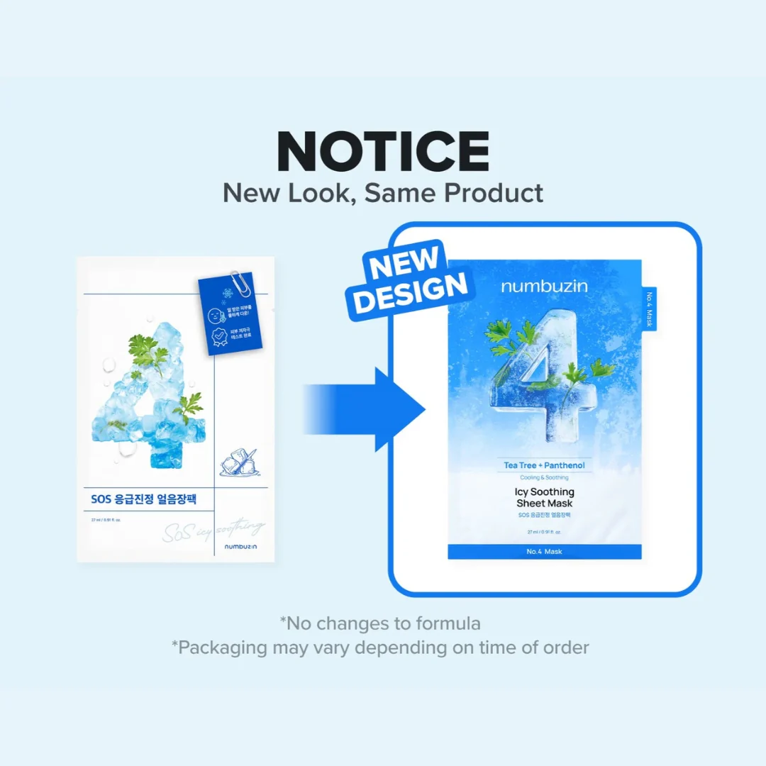 Numbuzin No.4 Icy Soothing Sheet Mask - Image 5