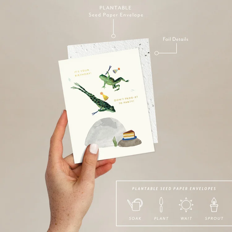 Party Frogs - Birthday Card - Image 2