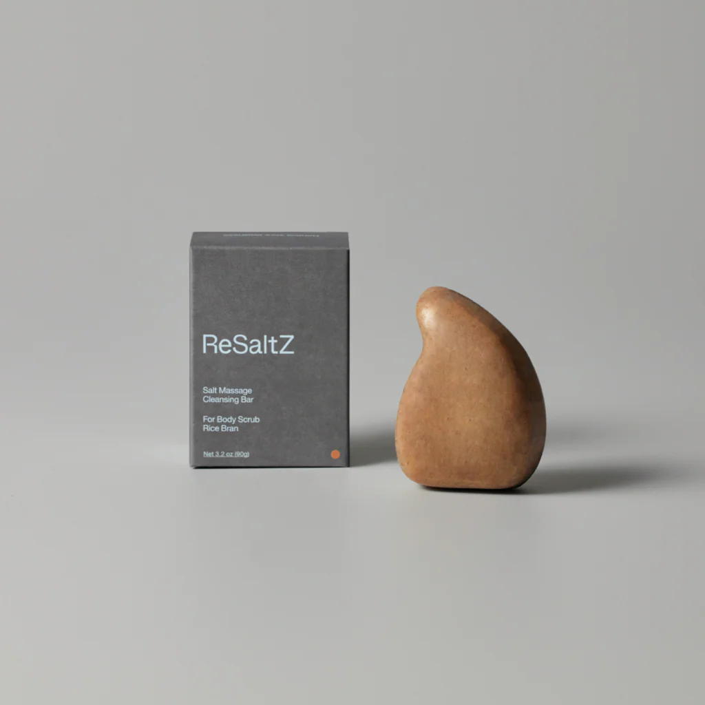 ReSaltZ Salt Massage Cleansing Bar For Body Scrub Rice Bran - Image 3