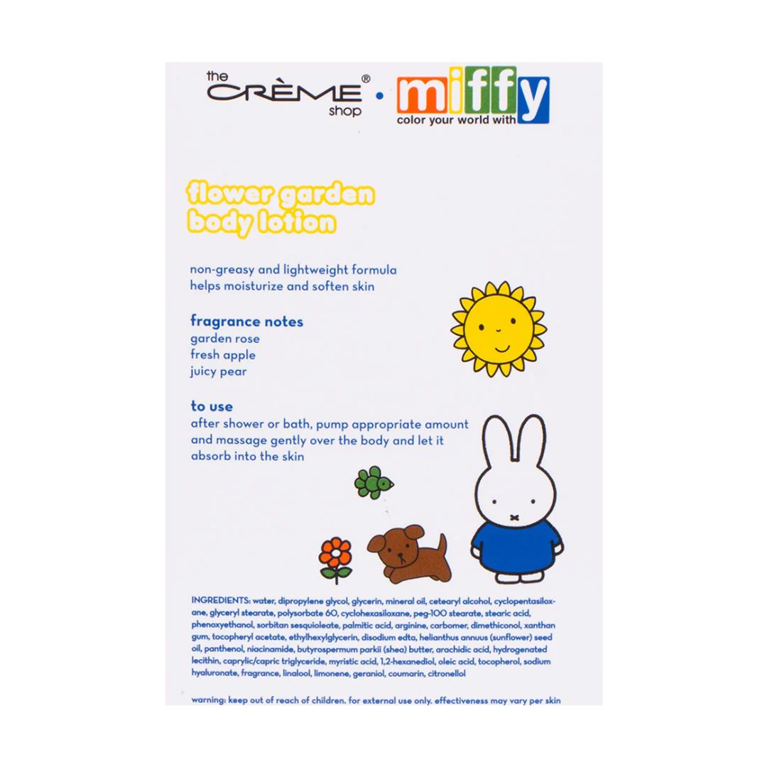 The Creme Shop Miffy Moisturizing Body Lotion Flower Garden - Image 3