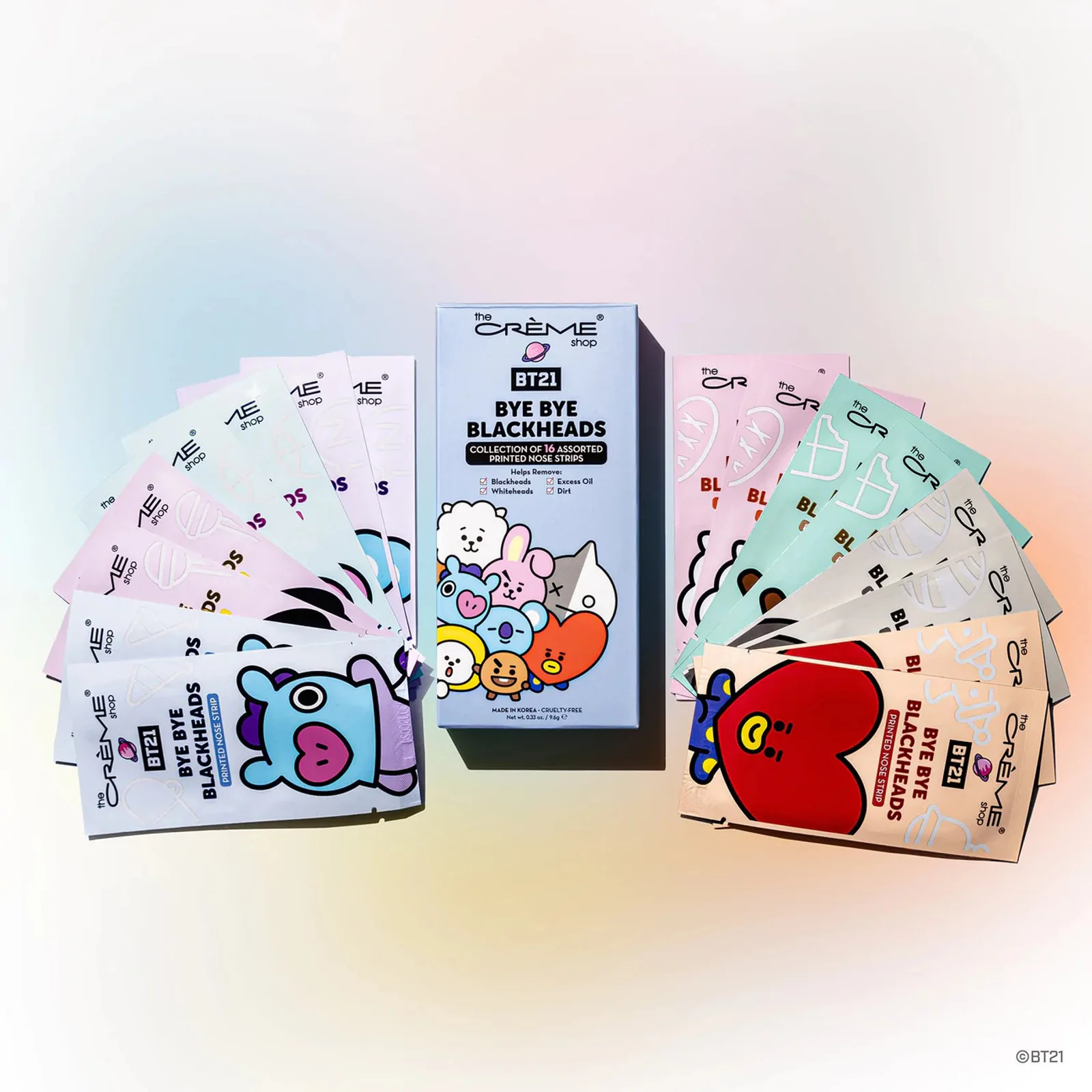 The Creme Shop BT21 Bye bye Blackheads Pore Strips - Image 3