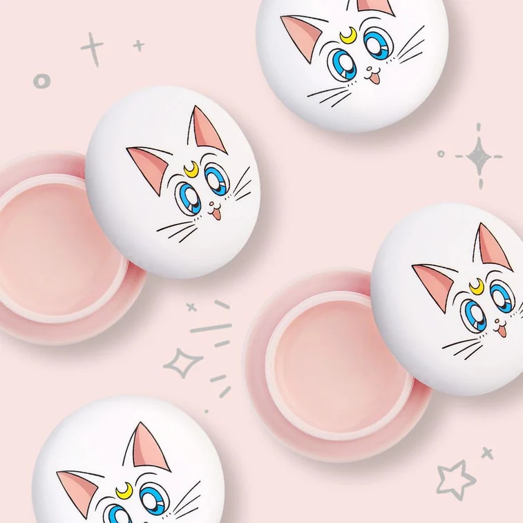 The Crème Shop Sailor Moon Artemis Macaron Lip Balm Peach Strawberry - Image 3