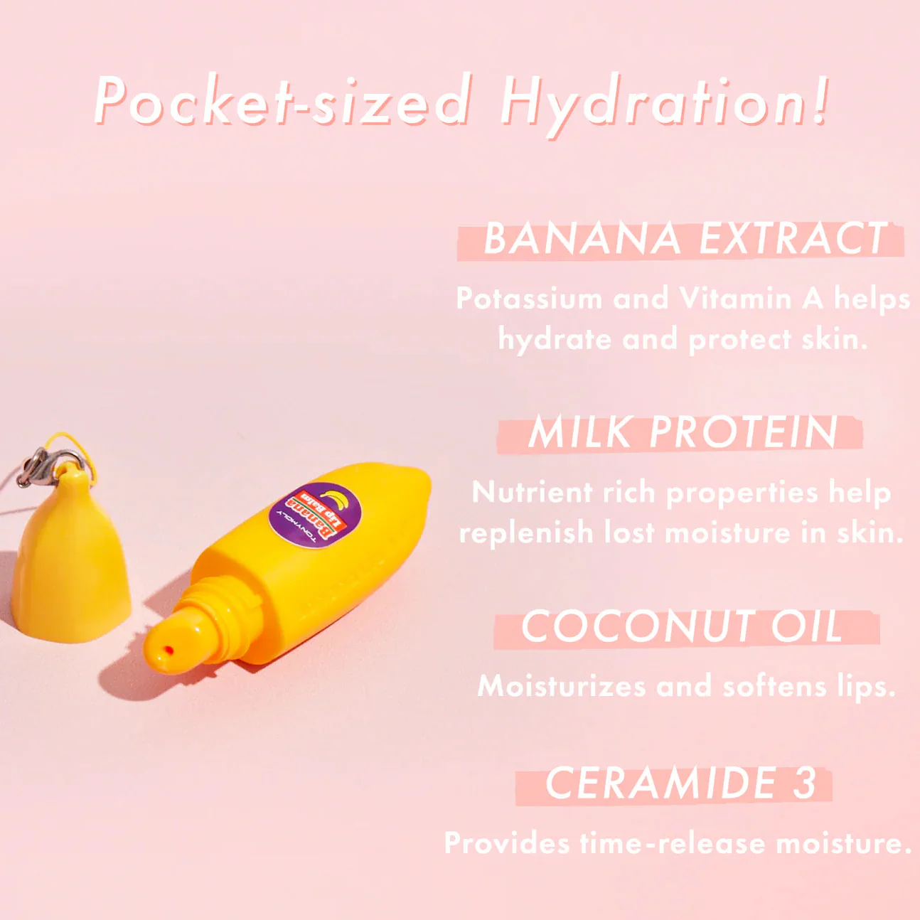 TONYMOLY Magic Food Banana Keychain Lip Balm - Image 3