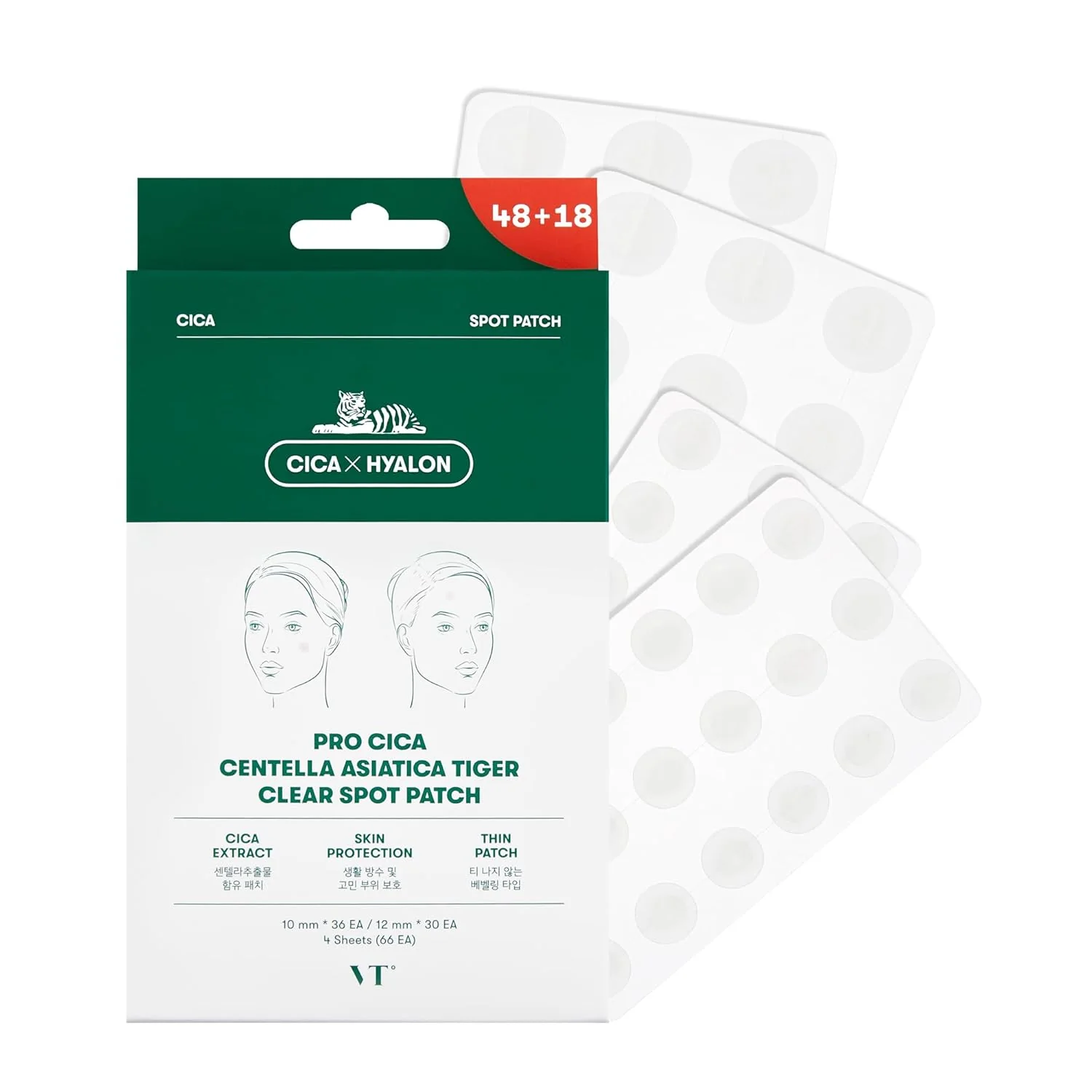 VT Cosmetics CicaxHyalon Pro Cica Centella Asiatica Tiger Clear Spot Patch - Image 2